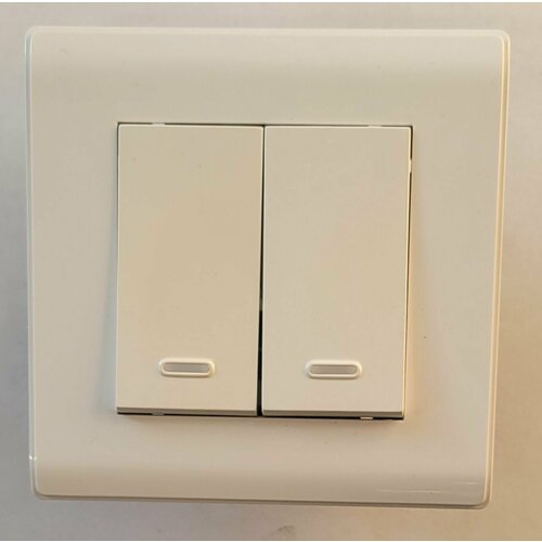 Умный выключатель встраиваемый двух клавищный механика белый Smart Wall Light Switch умный выключатель yeelight smart switch light две клавиши белый ylkg13yl ydqs0620001wteu