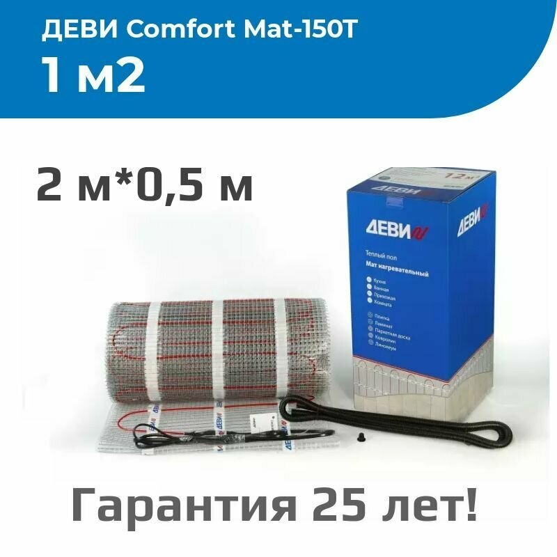 Нагревательный мат ДЕВИ Comfort Mat-150T 150 Вт 230 В 1 м2 - фото №3