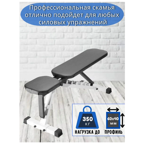фото Скамья для жима черно-белая arizona sport