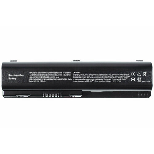 Аккумулятор EV06 для HP Compaq Presario CQ61, CQ60, HP Pavilion dv6-2019er, dv5-1164er и др / 10,8V 4400mAh 47,52Wh hp аккумулятор для ноутбука hp pavilion dv4 dv5 dv6 g50 g71 hdx16 compaq presario cq40 cq71 ks524aa