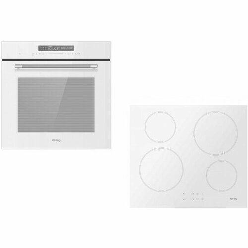 Встраиваемый комплект Korting духовой шкаф OKB 1351 GSCW Варочная панель HI 64042 BW 14279000₽