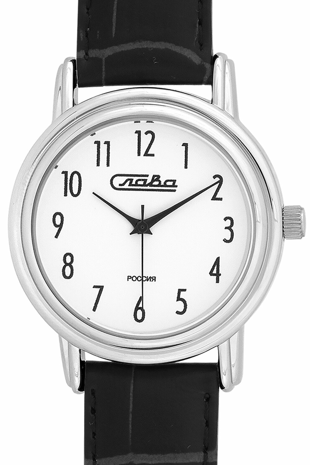 Наручные часы Слава Традиция, белый, серебряный, черный — фото 1