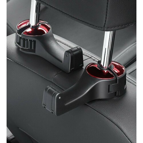 Крючок-вешалка с держателем для телефона, автомобильные на подголовник 2 шт