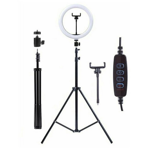 Кольцевая светодиодная лампа Ring Fill Light LED 26 см с регулируемым штативом 205 см с держателем для телефонам 1290₽