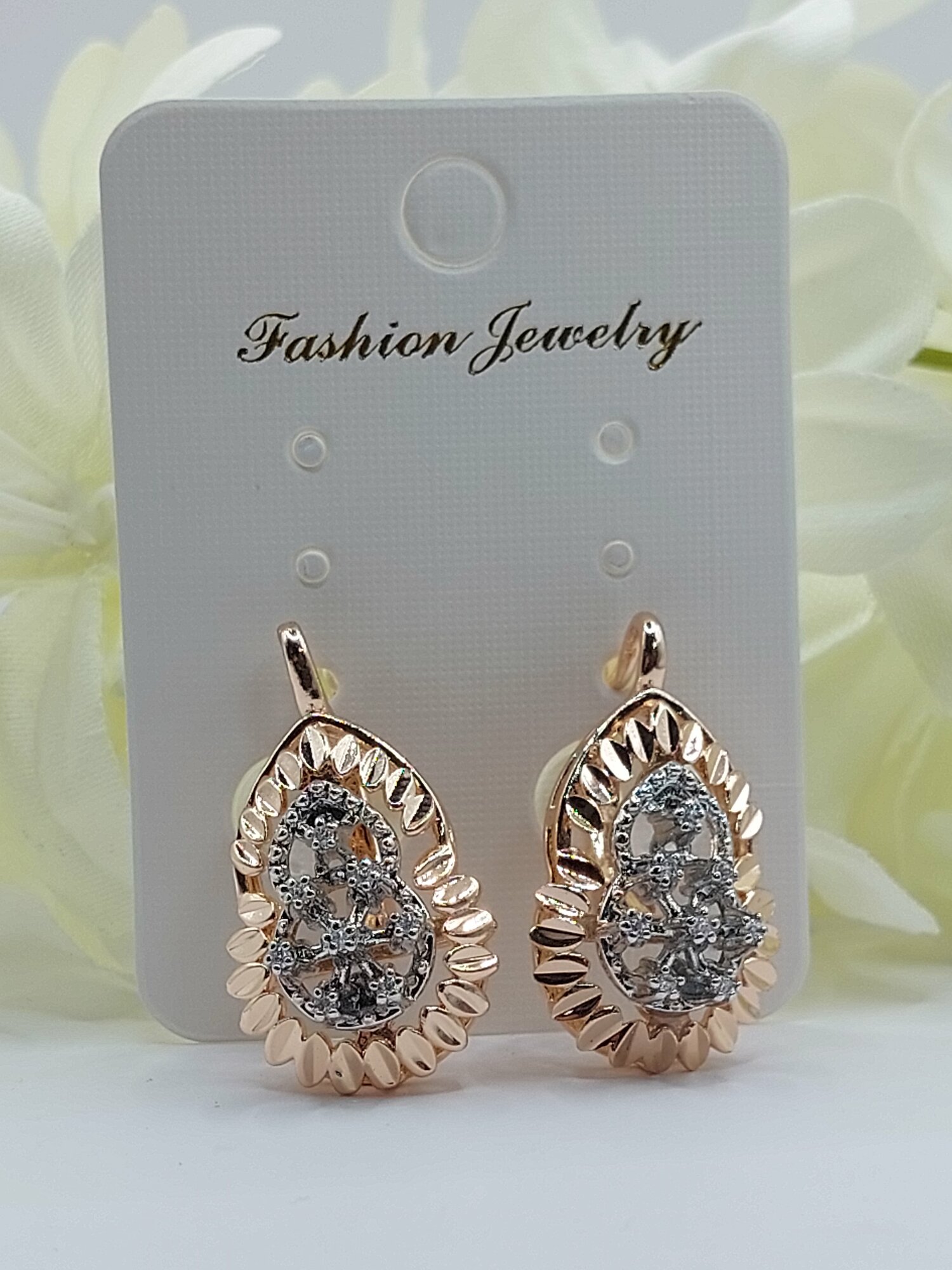 Серьги, размер 25 мм, золотистый