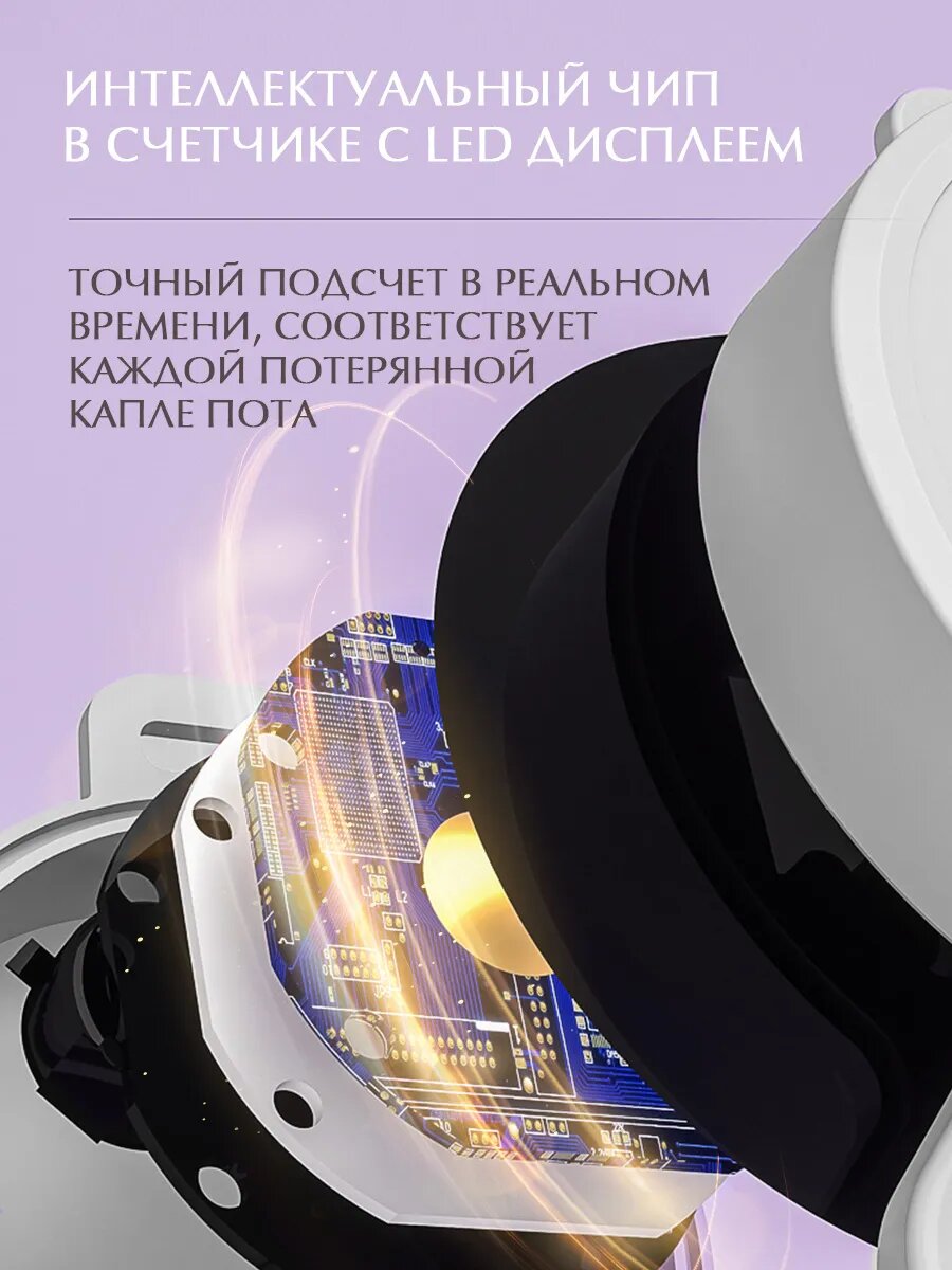 Обруч Conflate для похудения, массажный, утяжелённый, с счётчиком, серый — фото 1