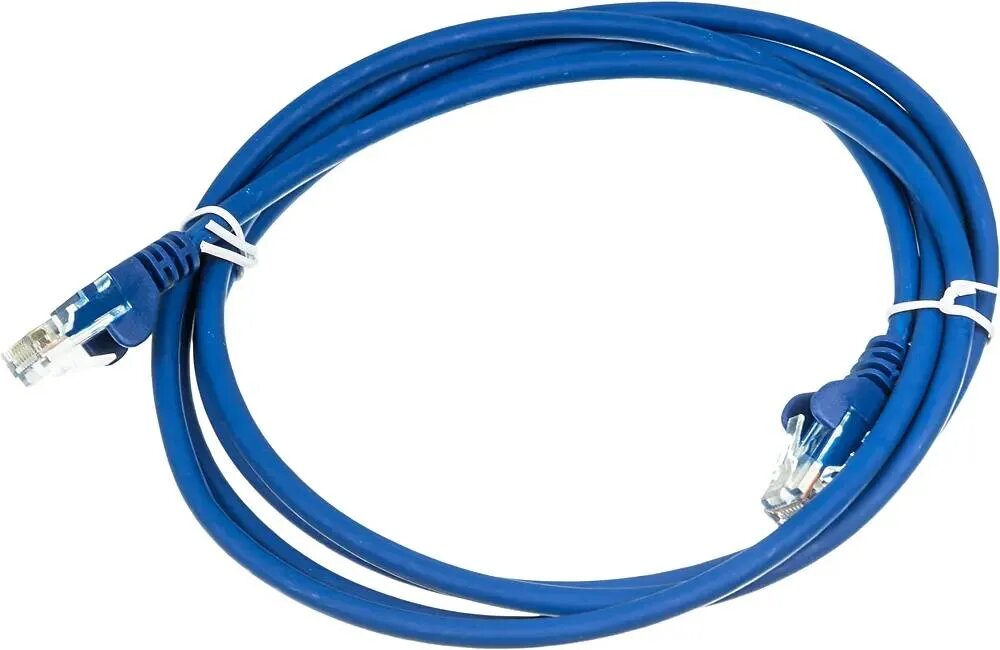 Патч-корд 5е категории 2м Lanmaster LAN-PC45/U5E-2.0-BL синий - фото №1