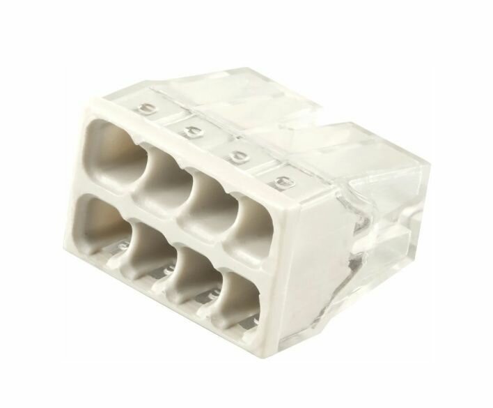Клемма строительно-монтажная 8-проводная , LD2273-208, 5 шт.