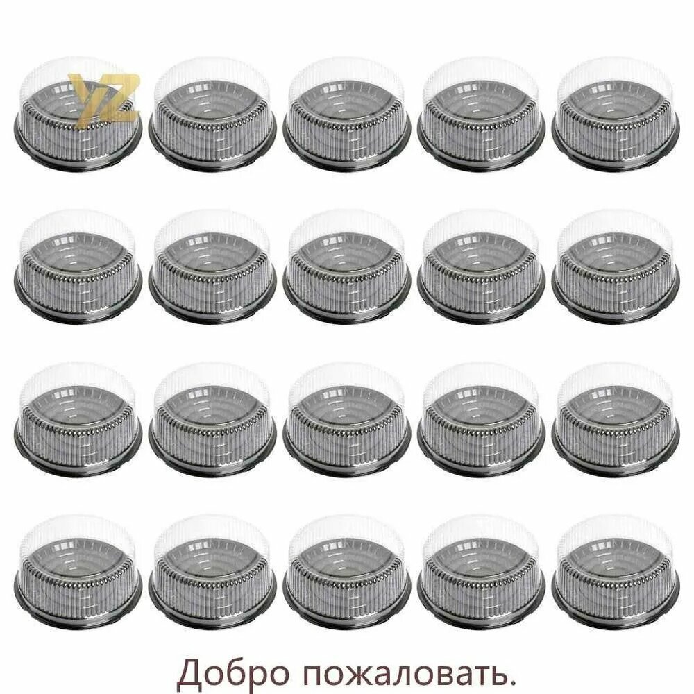 Коробка Для Торта 20 Шт Прозрачная Коробка Для Рождественского Торта 18.00X18.00X9.50Cm