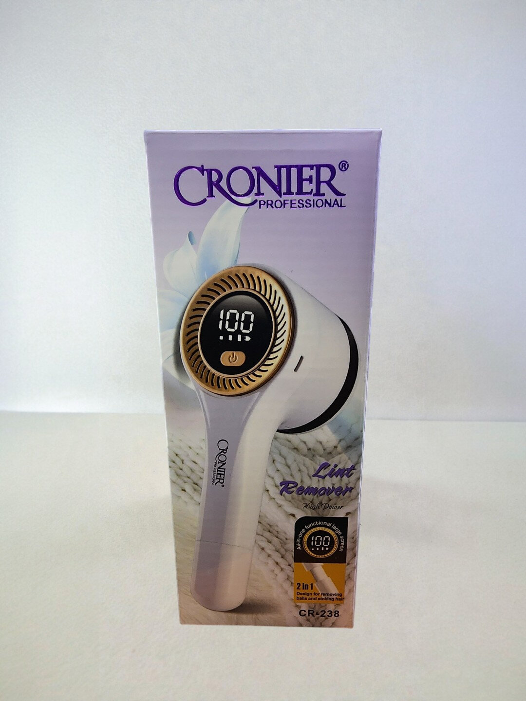 Машинка для удаления катышков CRONIER CR-238, белая, сменное лезвие