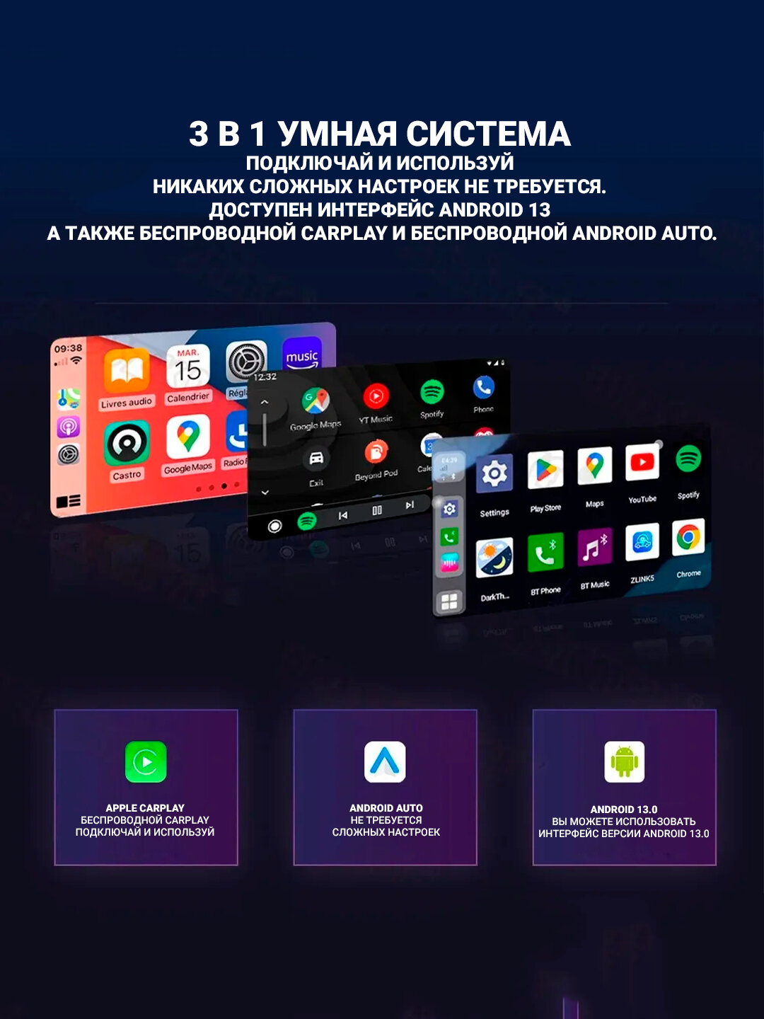 CarPlay Ai Box Адаптер с Android 13 и поддержкой Android Auto — фото 1