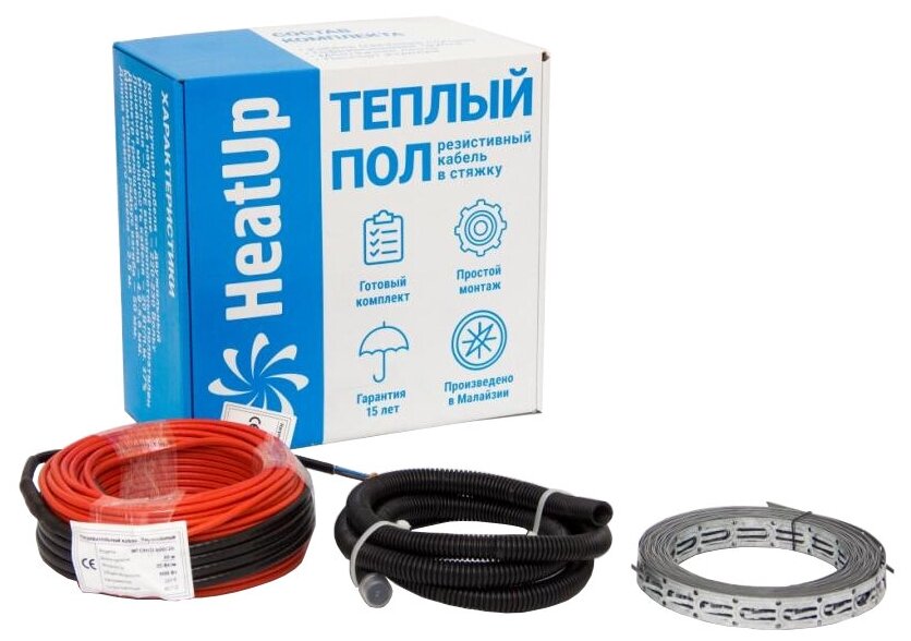 Нагревательный кабель HeatUp, 7 м2/70 м, 1400 вт