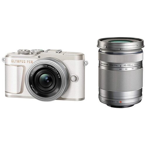 Беззеркальный фотоаппарат Olympus Pen E-PL10 Kit 14-42 EZ 40-150 R белый 6799000₽