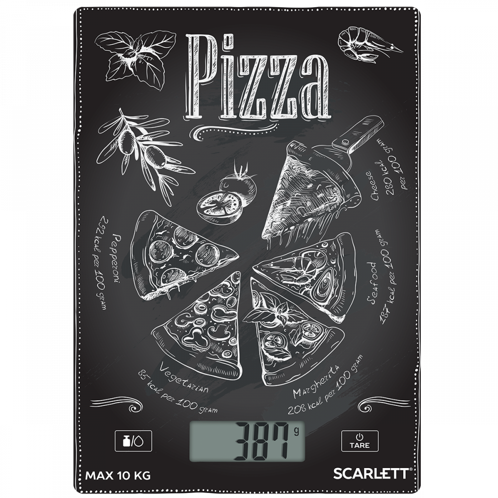 Весы кухонные SCARLETT SC-KS57P66 рисунок/пицца