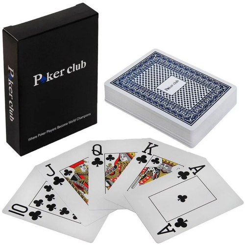 Пластиковые игральные карты Poker Club / Покерные карты 54 шт, синий карты покерные 54 шт jumbo poker