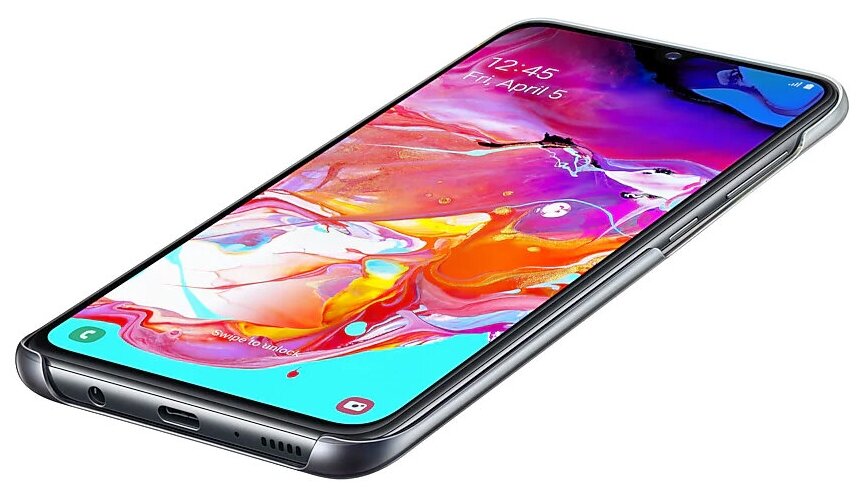 Чехол-крышка Samsung для Galaxy A70, поликарбонат, черный - фото №3