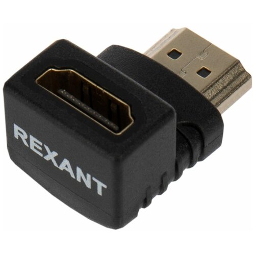 Переходник аудио Rexant 06-0176-A (гнездо HDMI - штекер HDMI) угловой (1шт.) переходник угловой rexant 2332 1 1хf гнездо 1хtv штекекр