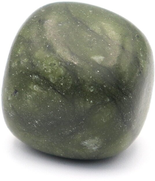 Камень натуральный "Жадеит - темно-зеленый", галтовка (10-15 г, 19-24 мм)