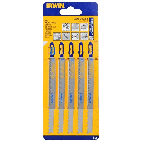 Набор пилок Irwin 10504232, 5 шт. набор пилок для электролобзика irwin 10504232 5 шт