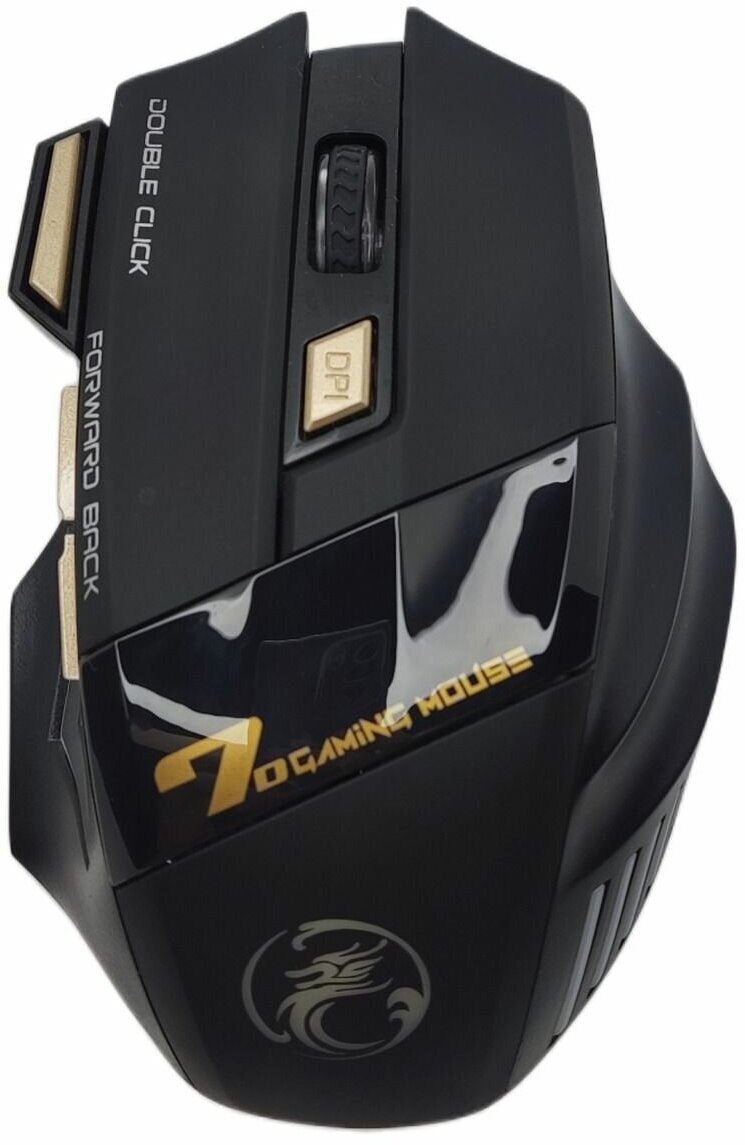 Игровая компьютерная мышь беспроводная GW-X7 NB 24g RGB с бесшумным кликом цвет черный