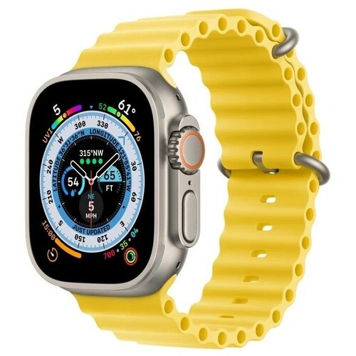 Apple Watch Ultra GPS 49 мм титановый корпус ремешок Ocean Желтого цвета MNHN3 8474000₽