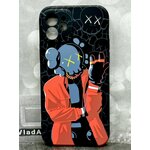 Светящийся чехол-накладка для Iphone 12, Айфон 12 LUXO/KAWS с флуоресцентным рисунком - изображение