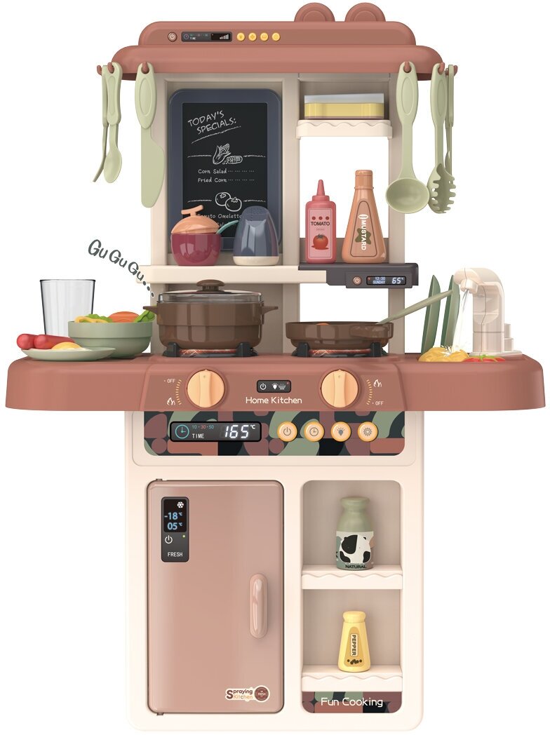 Детская игровая кухня Funky Toys New Kitchen 36 предм. бежевая 45,5х22х63см - фото №17