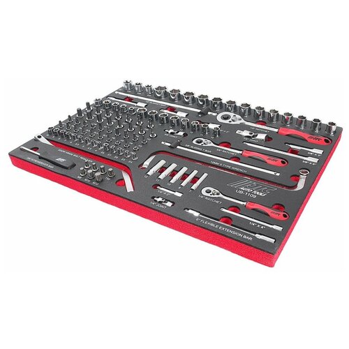 фото Набор торцевых головок jtc auto tools ub1109, 109 предм., черный/красный