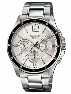 Наручные часы CASIO MTP-1374D-7A, серебряный, синий