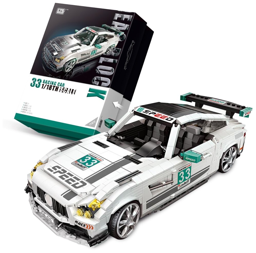 Конструктор LOZ mini Гоночный автомобиль 1672 детали NO. 1128 Racing car Car model