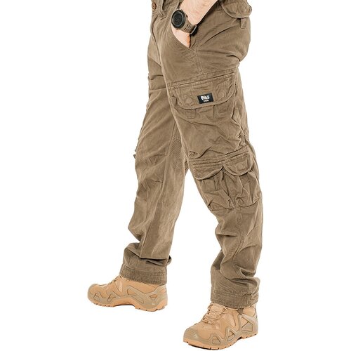 Брюки карго M65 Casual летние, милитари, свободный силуэт, размер 36, коричневый