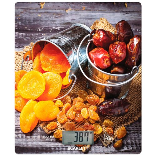 фото Кухонные весы scarlett sc-ks57p33 серый/оранжевый