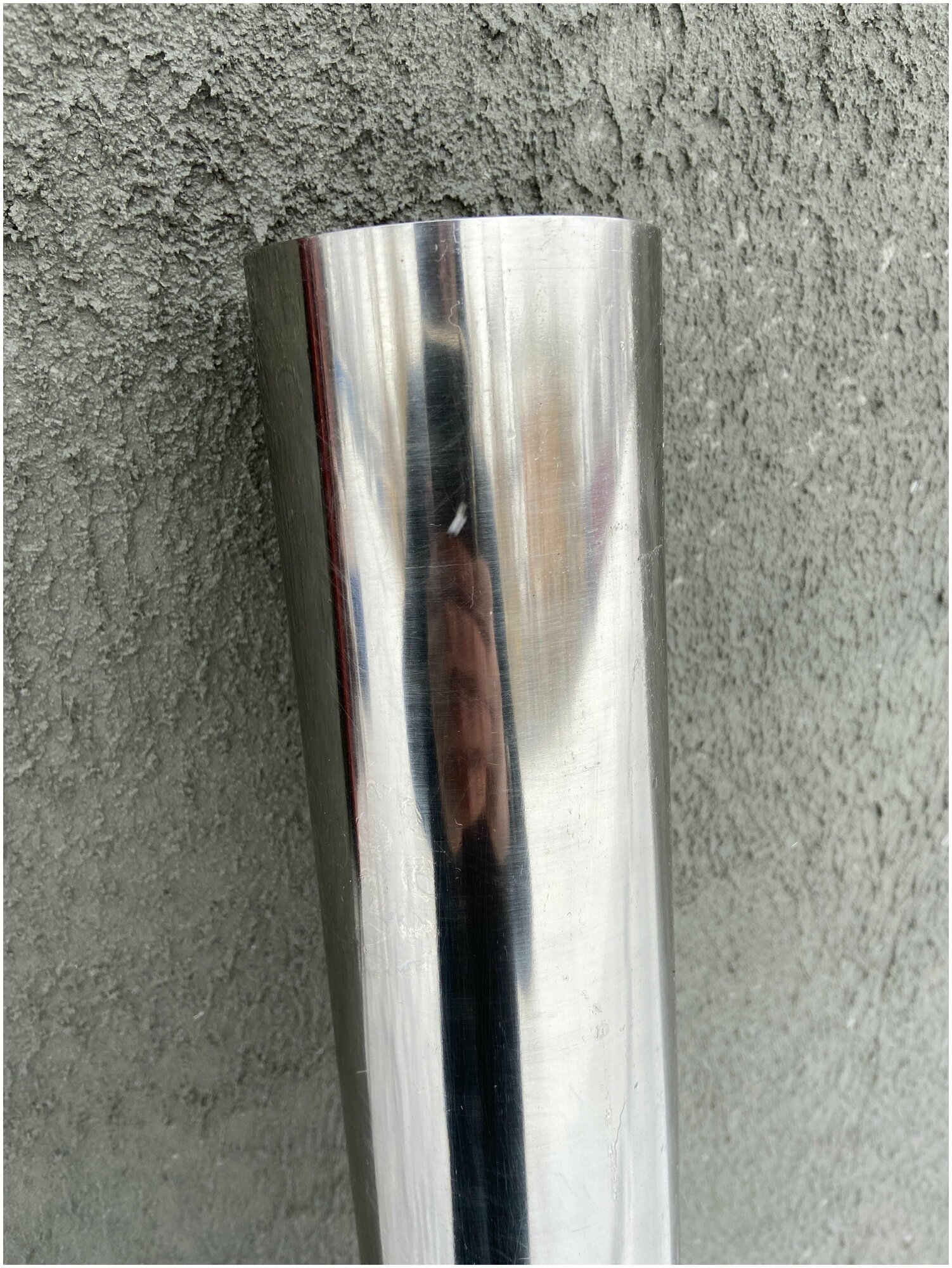 1м труба 76х1.5 нержавеющая Германия сталь зеркальная (немагнитная!) металлическая (12х18н10т/AISI321) для самогонного аппарата глушитель дымоход - фотография № 3