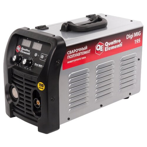 Аппарат полуавтомат сварки инвертор QUATTRO ELEMENTI Digi MIG 195 190 А ПВ 30проволока 06 - 1 1749000₽