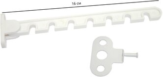Ограничитель-фиксатор открывания окон пластиковый длина 16 см, с металлическим оцинкованным держателем, цвет белый