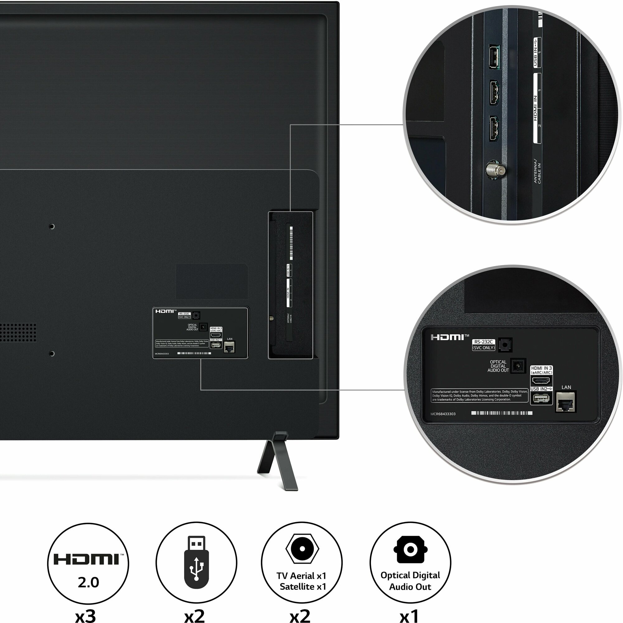 Телевизор LG OLED55A26LA.ARUB, 55", OLED, 4K Ultra HD, темно-серый - фото №3