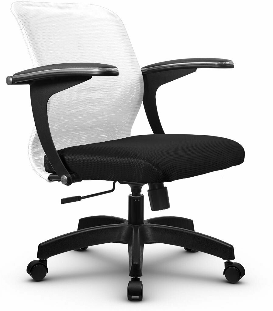 Компьютерное кресло SU-M-4/подл.160/осн.001 Белый/Черный