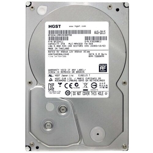 Жесткий диск Hitachi 0F22411 3Tb SATAIII 35 HDD 1593500₽