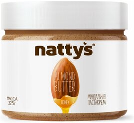 Миндальная паста-крем Honey с мёдом Nattys, 325 г