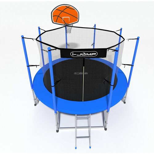 I-jump Батут I-JUMP Basket с внутренней сеткой 8ft (blue) батут i jump 8ft el light blue