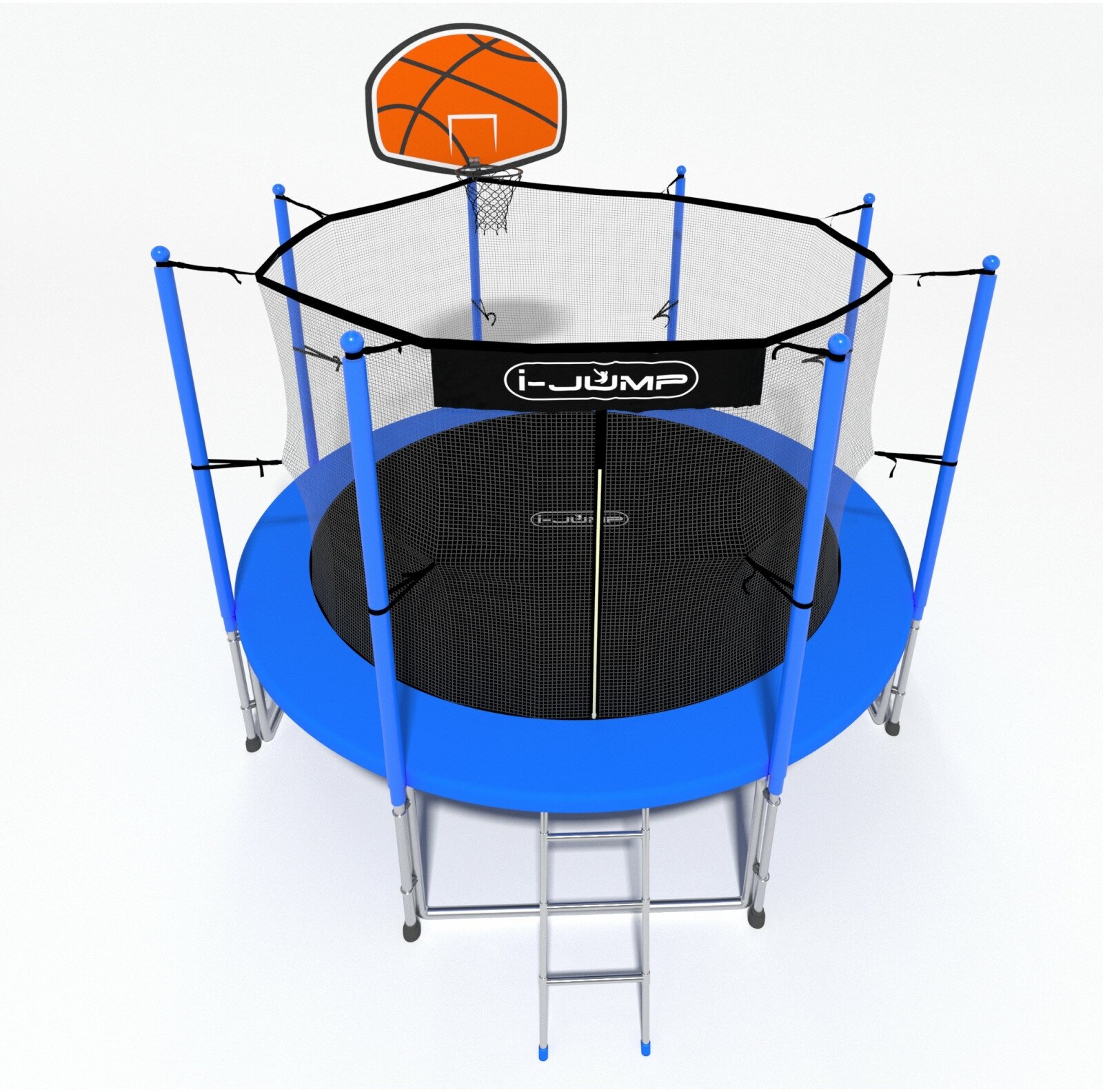 I-jump Батут I-JUMP Basket с внутренней сеткой 12ft (blue)