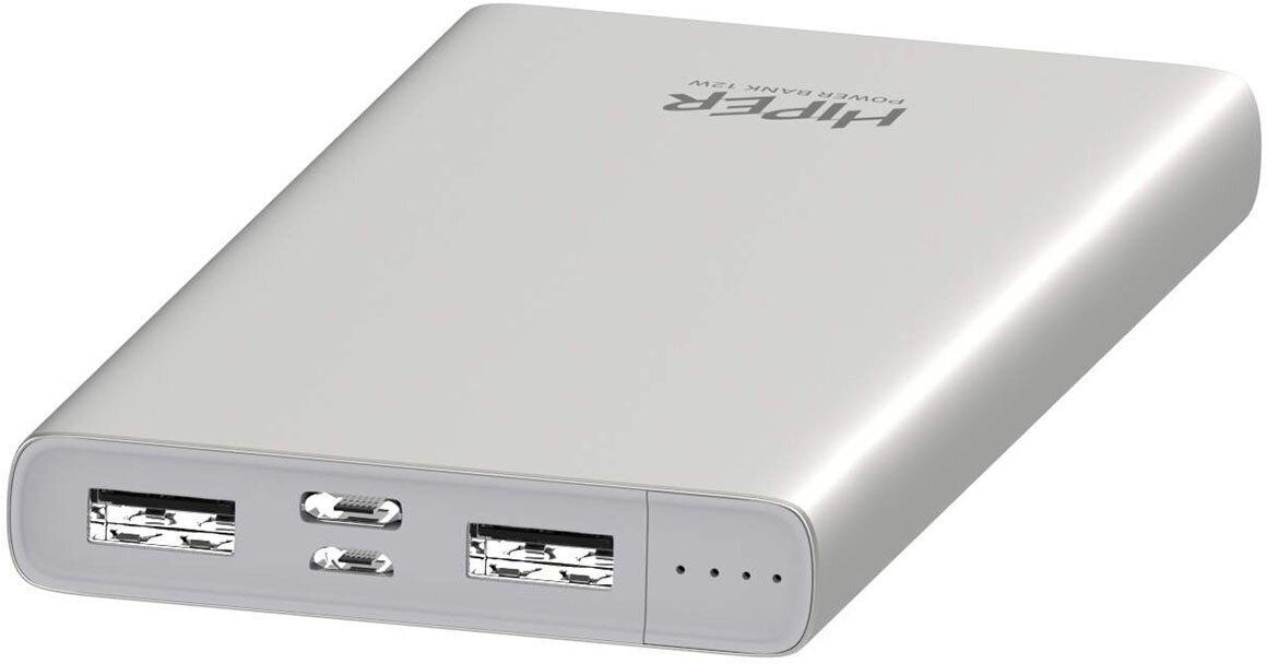 Внешний аккумулятор Hiper Metal 10K 10000mAh 2.4A 2xUSB серебристый (METAL 10K SILVER) - фото №8