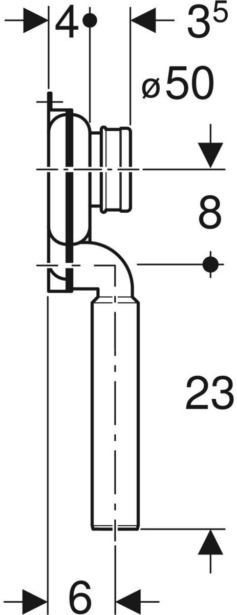152.951.11.1 Сифон вакуумный для писсуара (вертикальный выпуск) Geberit - фото №12