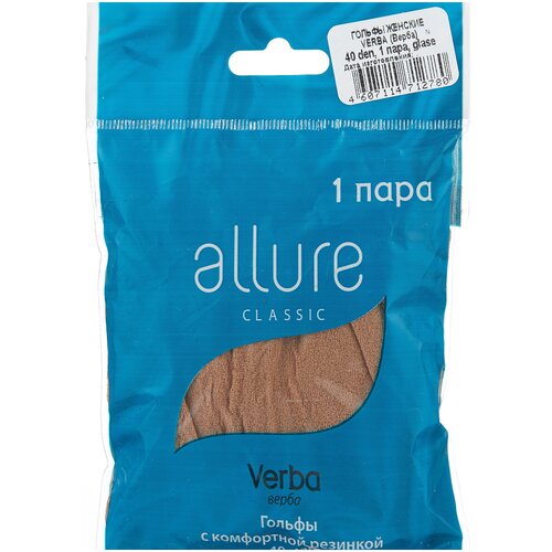 фото Капроновые гольфы allure verba 40 den, размер универсальный, glase