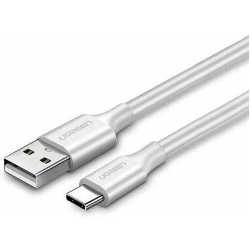 Кабель UGREEN US287 (60122) USB-A 2.0 to USB-C Cable Nickel Plating. Длина: 1,5м. Цвет: белый samsung fast charger usb power adapter 9v 1 67a quick charge type c cable for galaxy a30 a40 a50 a70 a60 s10 s8 s9 plus note 8 9