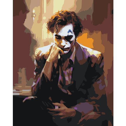 Картина по номерам ЖПН Джокер Joker: Хоакин Феникс, Раскраска 40x50 см, Фильмы