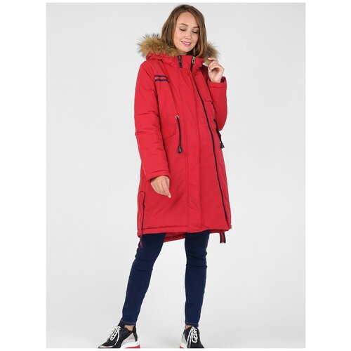 фото Куртка-парка зимняя 2в1 i love mum торонто красная для беременных (42)