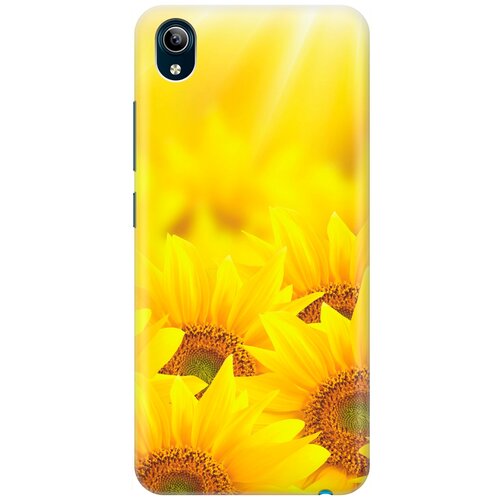фото Re:pa накладка transparent для vivo y91c с принтом "подсолнухи"