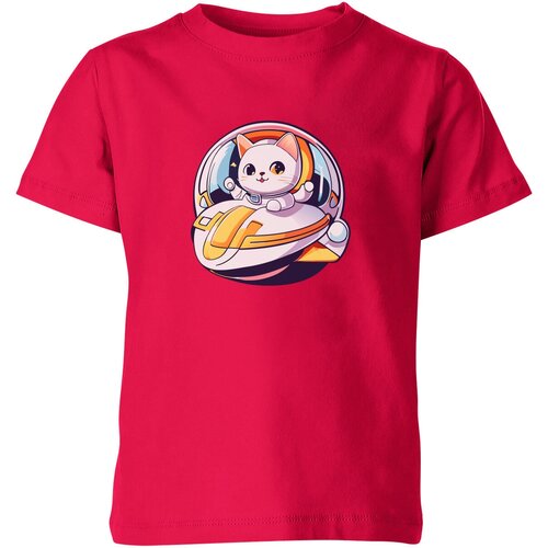 Футболка Us Basic, размер 4, розовый мужская футболка котёнок в космическом корабле m желтый