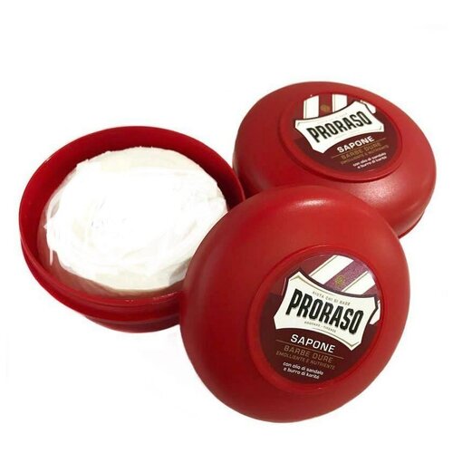 PRORASO / RED LINE SHAVING SOAP IN A JAR, Питательное мыло для бритья, 2 шт., 150мл